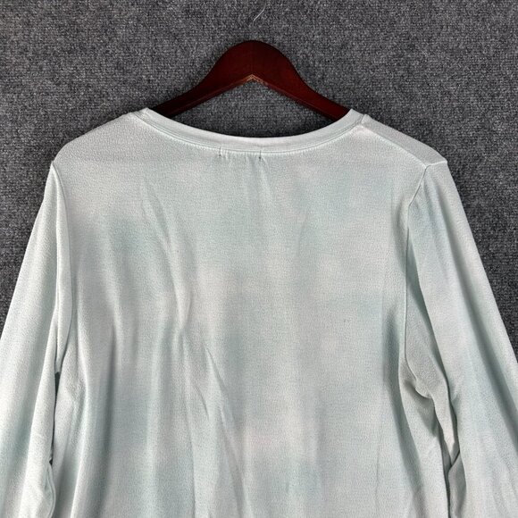 Wildfox Sweatshirt Womens Medium Fleece Rib Hem Cuffs Pullover Blue Heart - Picture 7 of 7